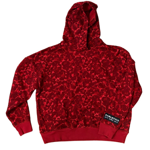 Fabletics Red Hooded Sweatshirt Hoodie Size Medium Pullover Woman’s